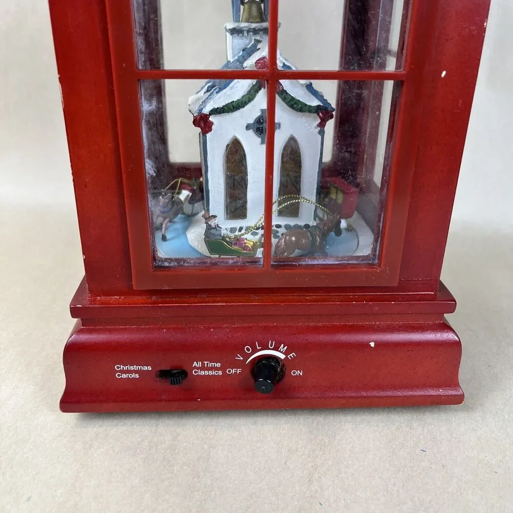 2009 Mr. Christmas Musical Animated Lighted Church Curio Cabinet 30 Songs w/cord